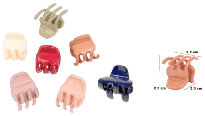 Pinza carey colores Pequeño — código 8400000902861